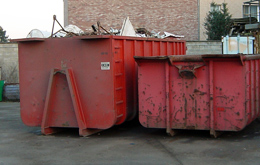 Plaatsen van schrootcontainers